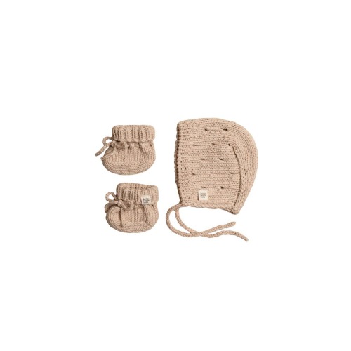 Bonnet & Booties Pointelle Set, One Size- Only a few left