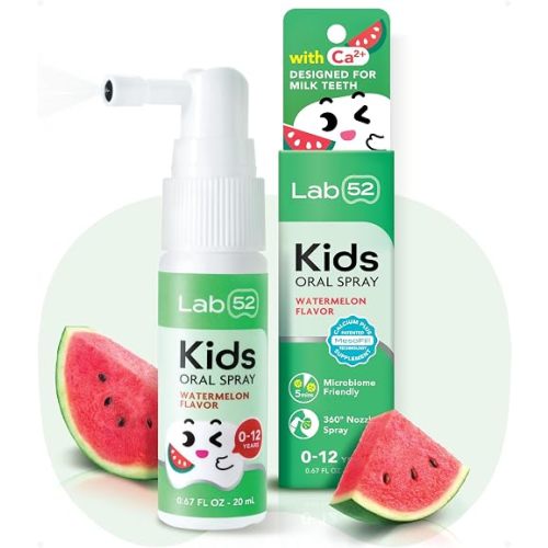 LAB52 Kids Oral Spray, Toothpaste Helper Fluoride Free, Xylitol Watermelon