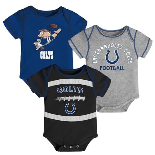 Outerstuff NFL Teams Newborn Baby and Infant Cute Creeper Bodysuit 3-Pack (0m - 18m)