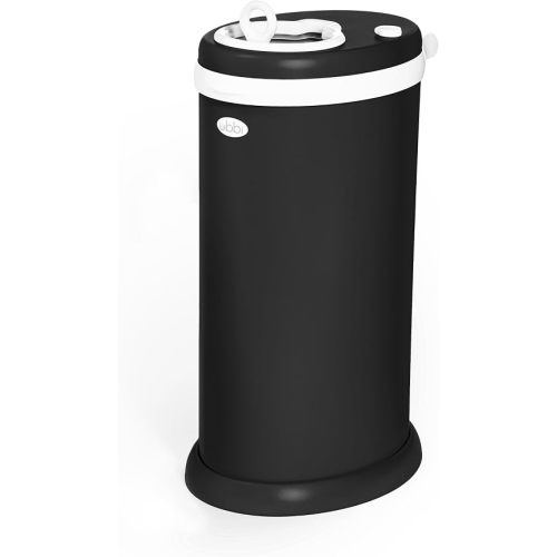 Ubbi Steel Diaper Pail, Odor Locking, No Special Bag Required, Award-Winning, Registry Must-Have, Matte Black