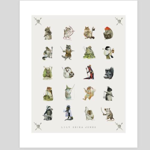 12”x15” Medieval Critters by Lily Jones