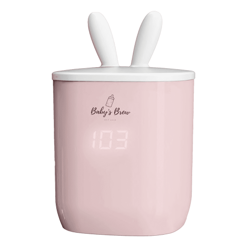 Portable Baby’s Brew Pink Bottle Warmer – USB-C Rechargeable, Cordless Feeding On-the-Go