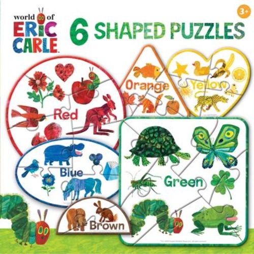 MasterPieces Eric Carle - Colors 6-Pack Mini Shaped Puzzles for Kids