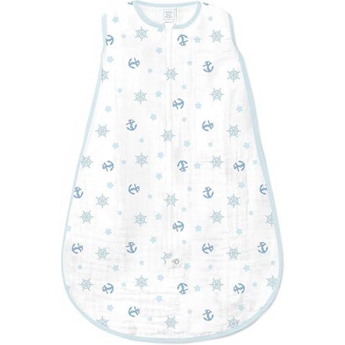 SwaddleDesigns Muslin zzZipMe Sleeping Sack, for Baby Boy and Girl, Wearable Blanket with 2-Way Zipper