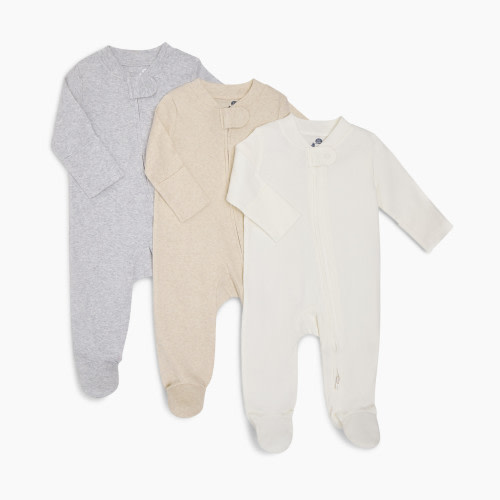 Small Story Footie (3 Pack) - Neutrals, 0-3 M