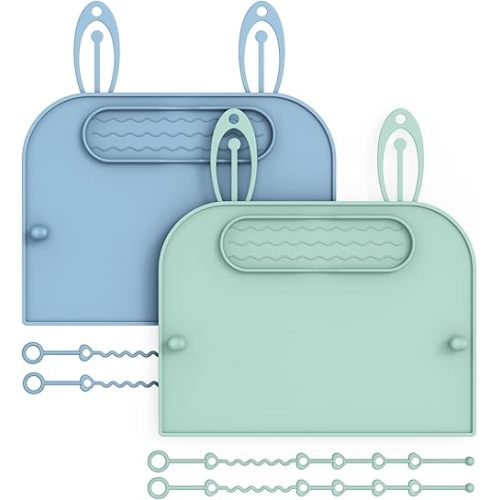 2 Pack Silicone, Stain-Proof, Non-Slip Place Mats