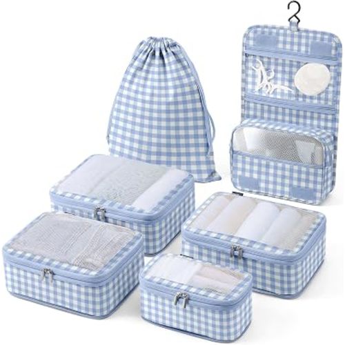 Vandel Compression Packing Cubes for Women, Set with Hanging Toiletry Bag