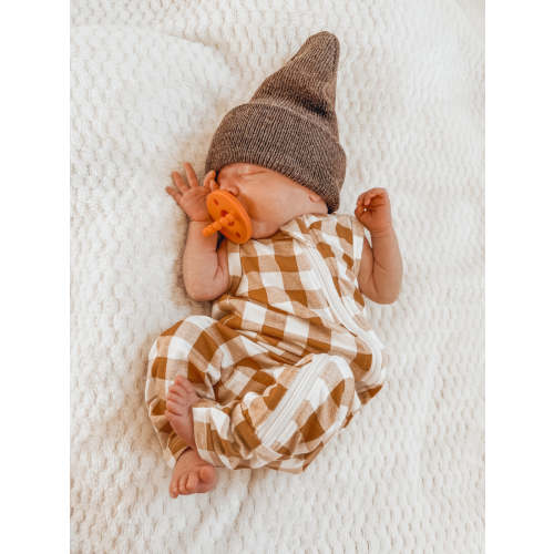 Sleeveless Zip Romper, Tuscany Plaid