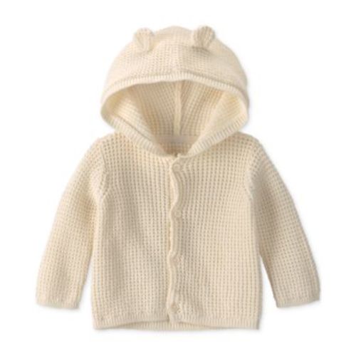 Baby Girls' and Baby Boys' Bear Ears Long-Sleeve Hooded Sweater