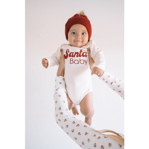 Santa Baby Organic Baby Bodysuit Long Sleeve