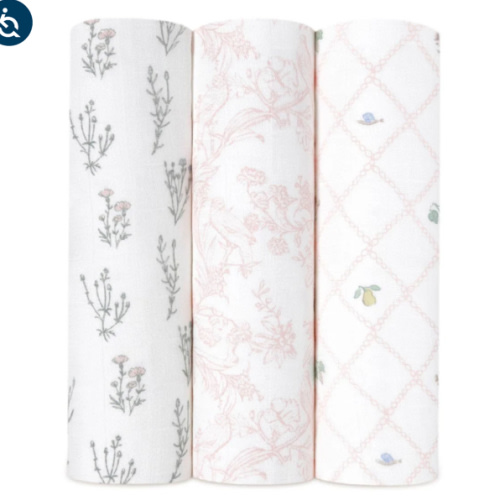 French Floral Silky Soft Swaddle 3 Pack | aden + anais