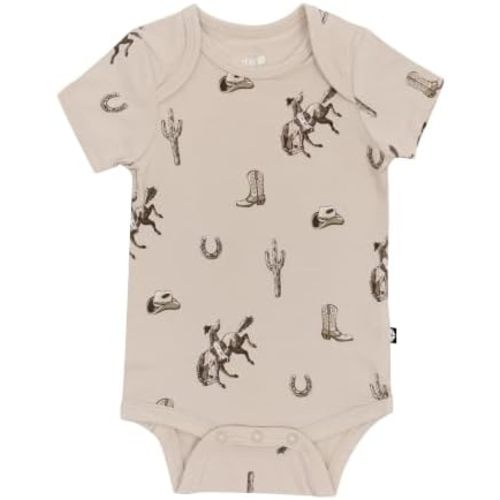 KYTE BABY Short Sleeve Baby Bodysuit, Buttery Soft Rayon Made From Bamboo, Wardrobe Essential For Newborn and Baby