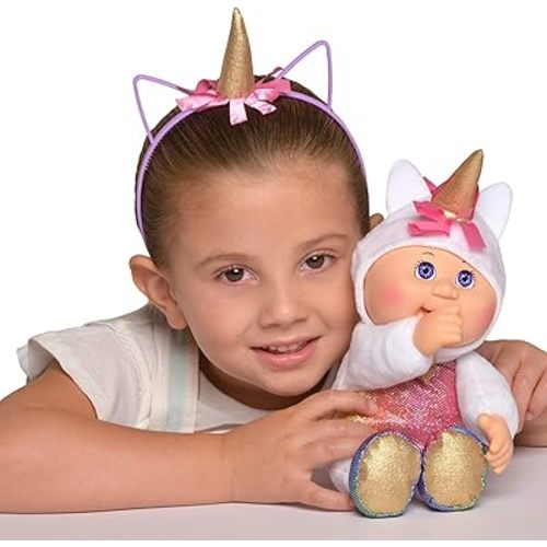 Cabbage Patch Kids CPK and Me 9" Sparkle Unicorn Cutie Doll and Matching Unicorn Headband Accessory