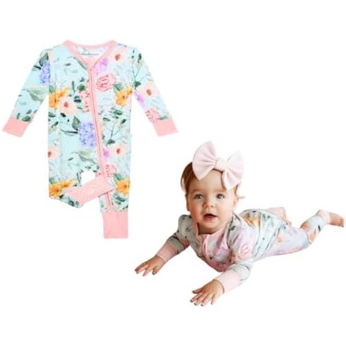 Newborn | Posh Peanut Convertible Baby Sleepers - Boys and Girls Footless Baby Pajamas with 2 Way Zipper for Easy Diaper Changes