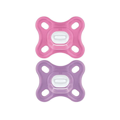 MAM Comfort Pacifier, 0-3 Months, Girl, 2 pack
