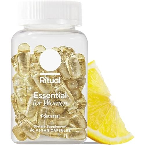 Ritual Postnatal Multivitamin for Women - Key Essential Vitamins and Minerals to Support Mom and Baby Postpartum and Throughout Lactation* - Choline, Omega-3 DHA - Citrus - 60 Capsules - 30 Servings