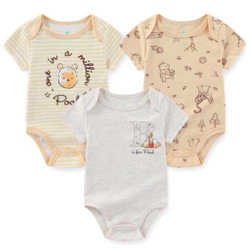 Disney Winnie the Pooh Bodysuit (Baby Boys), 3 Pack, Sizes 3M-12M