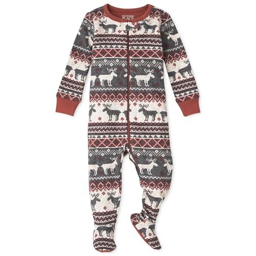 The Children's Place unisex-baby Family Matching, Christmas and Holiday Pajama Sets, Cotton