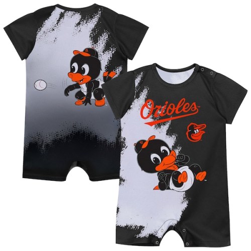 Newborn Baltimore Orioles  Outerstuff Black Baby Mascot Bodysuit
