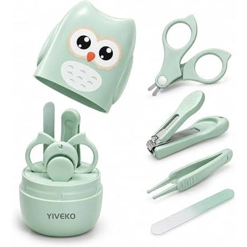 Amazon.com: YIVEKO Baby Nail Kit, 4-in-1 Baby Nail Care Set with Cute Case, Baby Nail Clippers, Scissors, Nail File & Tweezers, Baby Manicure Kit and Pedicure kit for Newborn, Infant, Toddler, Kids-Owl Green