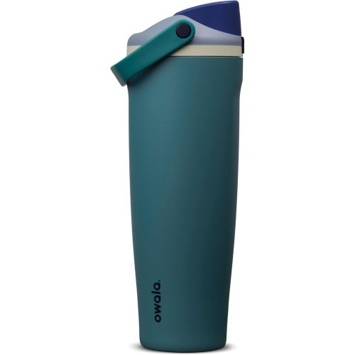 Owala FreeSip Sway Insulated Stainless Steel Water Bottle with Two-Way Spout, Built-In Straw and Bucket Handle, Made for Travel, School, and Sports, 40oz, BPA Free, Leak Proof, Denim