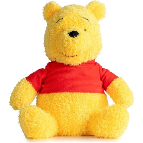 Disney Winnie The Pooh Cartoon Kids Fuzzy Plush Pillow Buddy, Yellow
