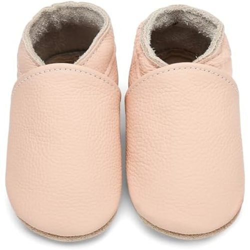Genuine Leather Baby Booties Soft Sole Toddler Walking Shoes Flexible&Breathable Baby Slippers for First Walkers Boys Girls