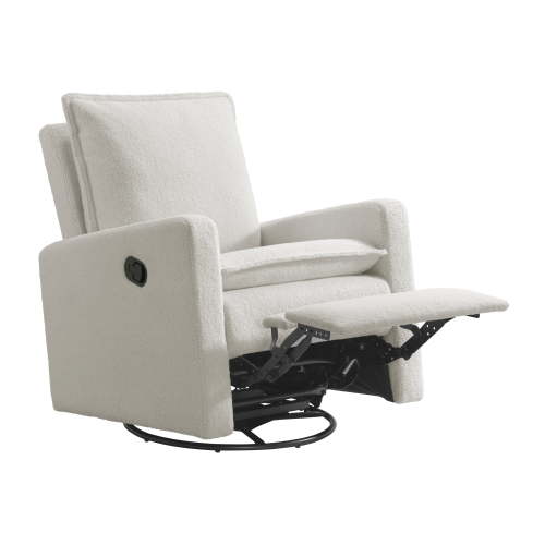 Soho Baby Coventry Glider Recliner Boucle White
