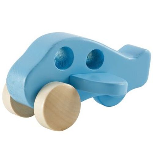 Hape: Little Plane - Blue Wooden Toy, 10mo