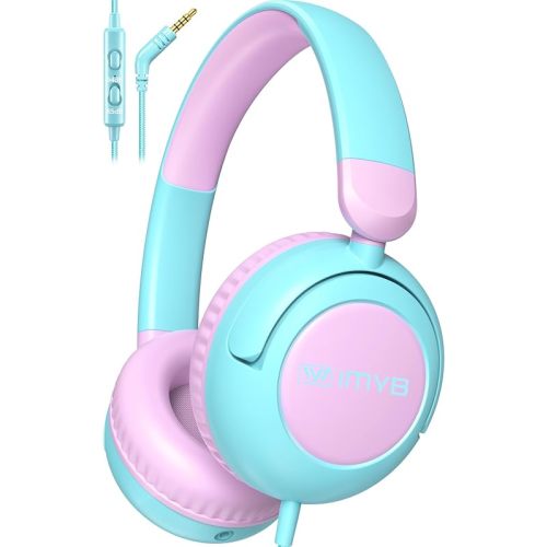 Kids Headphones for School, Wired HD Mic 3-15 Year for Toddlers Girls Boys