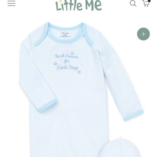 Thank Heaven for Little Boys Sleeper Gown And Hat