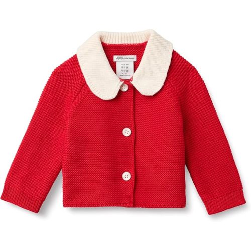 Amazon Essentials x Sofia Grainge Unisex Toddlers and Babies' Peter Pan Collar Sweater Jacket
