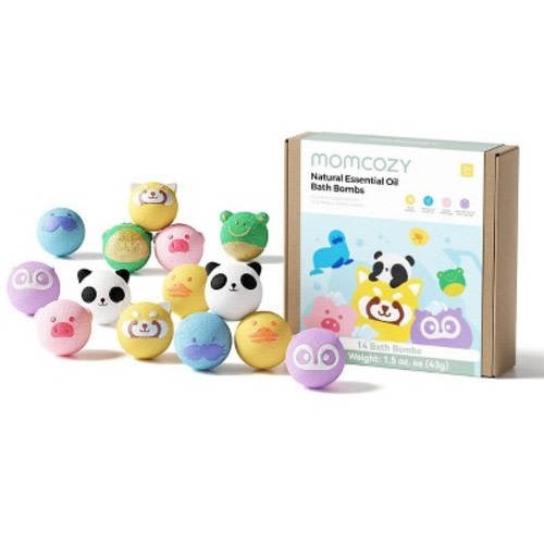 Momcozy Natural & Organic Essential Oil Bath Bombs - 14pc