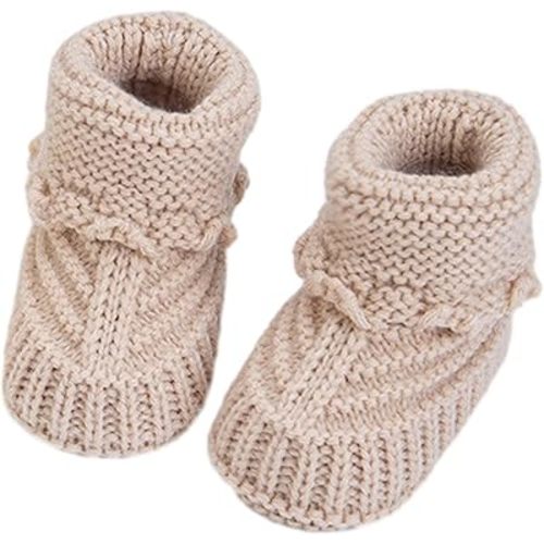 Baby Booties Newborns First Walkers Soft Knit Elegant Knit Baby Booties Comfortable Wearing for Infant Boy & Girl