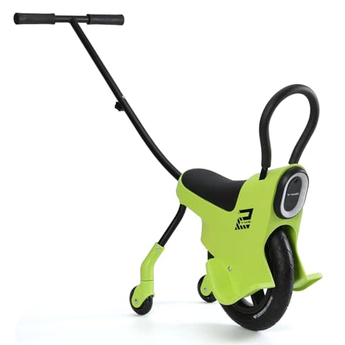 12in Hand Push Unicycle for Kids, Light Unicycle Bikes with Light/Handrails/Auxiliary Wheels, Parent-Child Unicycle Bike, Unicycle Balance Bikes, Kids Unicycle Bicycles