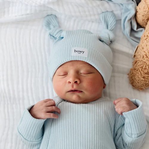 Double Knot Beanie - Powder Blue