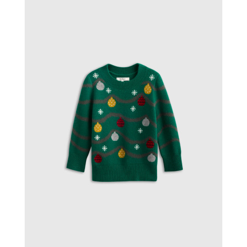 Kids & Baby Washable Cashmere Christmas Sweater - Baby in Garlands
