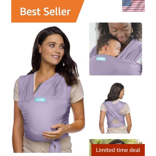 Lightweight Adjustable Baby Wrap - Hands-Free Carrier for Newborn to Toddler