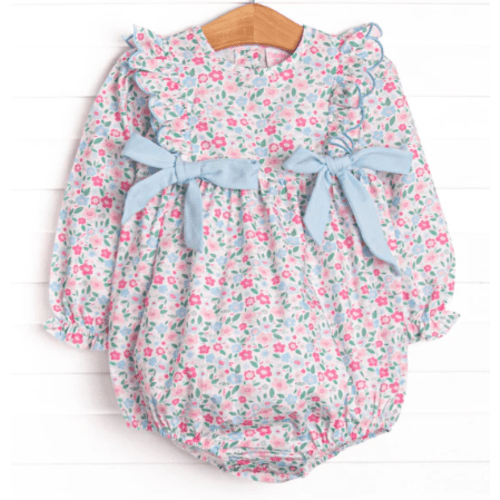 Sweet and Scalloped Side Tie Bubble, Blue – Stitchy Fish