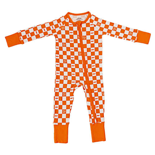Tennessee Checkerboard- Bamboo convertible footie- Zippy pajamas