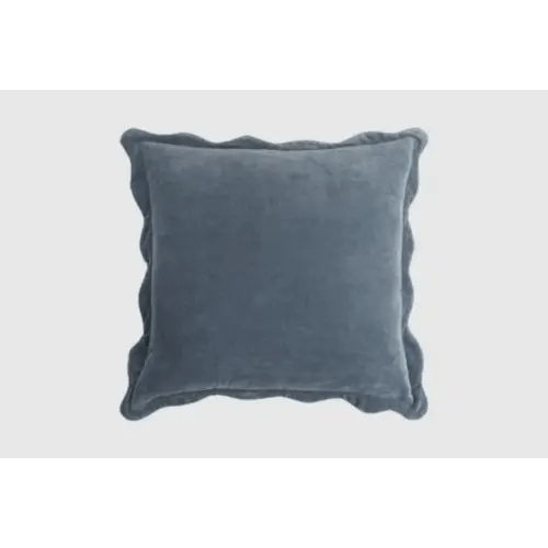 18" X 18" Dark Blue Cotton Effervescent Accent Pillow By Surya
