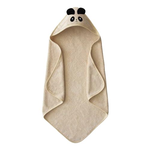 ROMASA Baby Bath Towel with Hooded Cute Design Ultra Soft Thick Cotton Bath Towel Shower Gift for Newborn,35X35 inches (Apricot)