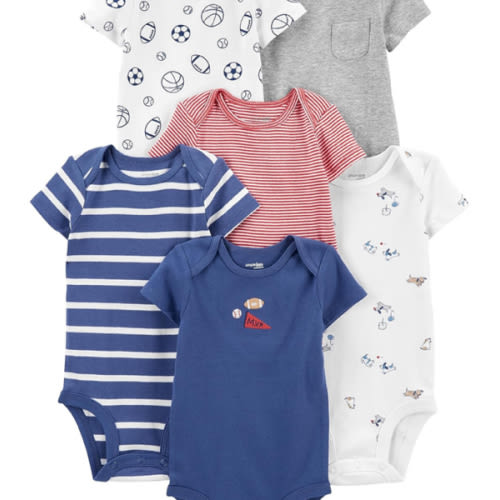 Simple Joys by Carter's Baby Boys' 6-Pack Short-Sleeve Bodysuit