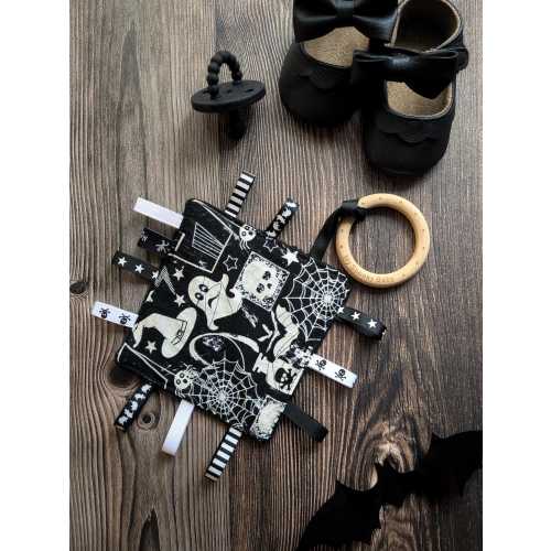Goth Baby Crinkle Toy – High Contrast Sensory Play - Glow in the dark