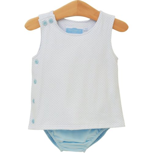 Shepherd Diaper Set: Light Blue Bitty Dot