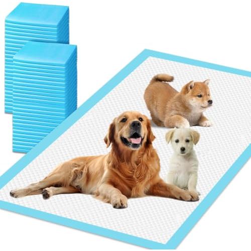 XXXL Puppy Pee Pads for Dogs 31"x47" 100 Count, Pee Pads Extra Large, Leak-Proof & Super Absorbent Dog Pee Pads, Thicken Disposable Potty Pads Puppy Training Pads for Cats Rabbits