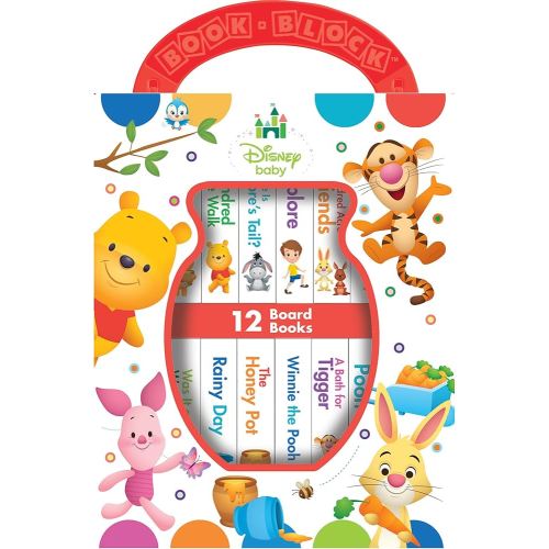 Disney Baby: Winnie the Pooh - My First Library - 12 Board Book Set - First Words, Counting, and More! - PI Kids