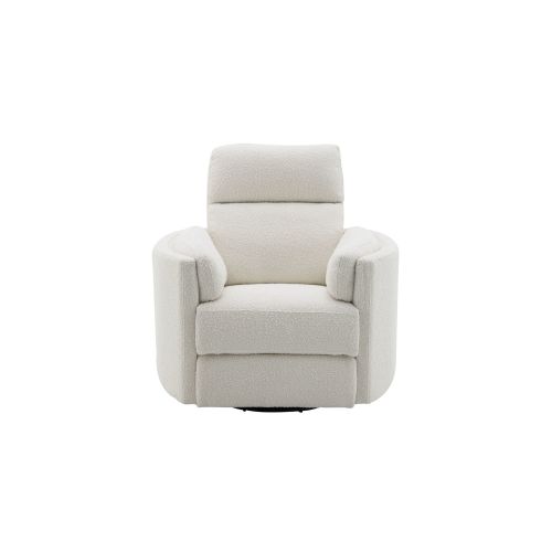 Sagen Beige Glider Recliner with Swivel