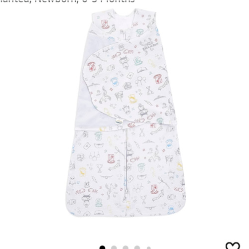 HALO Harry Potter 100% Cotton Sleepsack Swaddle, 3-Way Adjustable Wearable Blanket, TOG 1.5, Harry Potter Enchanted, Newborn, 0-3 Months