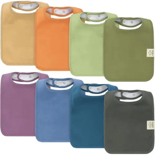 KeaBabies 8-Pack Organic Baby Bibs for Boys, Girls - Super Absorbent Cotton Drool Bibs for Baby Girl & Boy, Teething Toddler, Drooling Newborn, Ultra Soft & Machine Washable (Cruise)